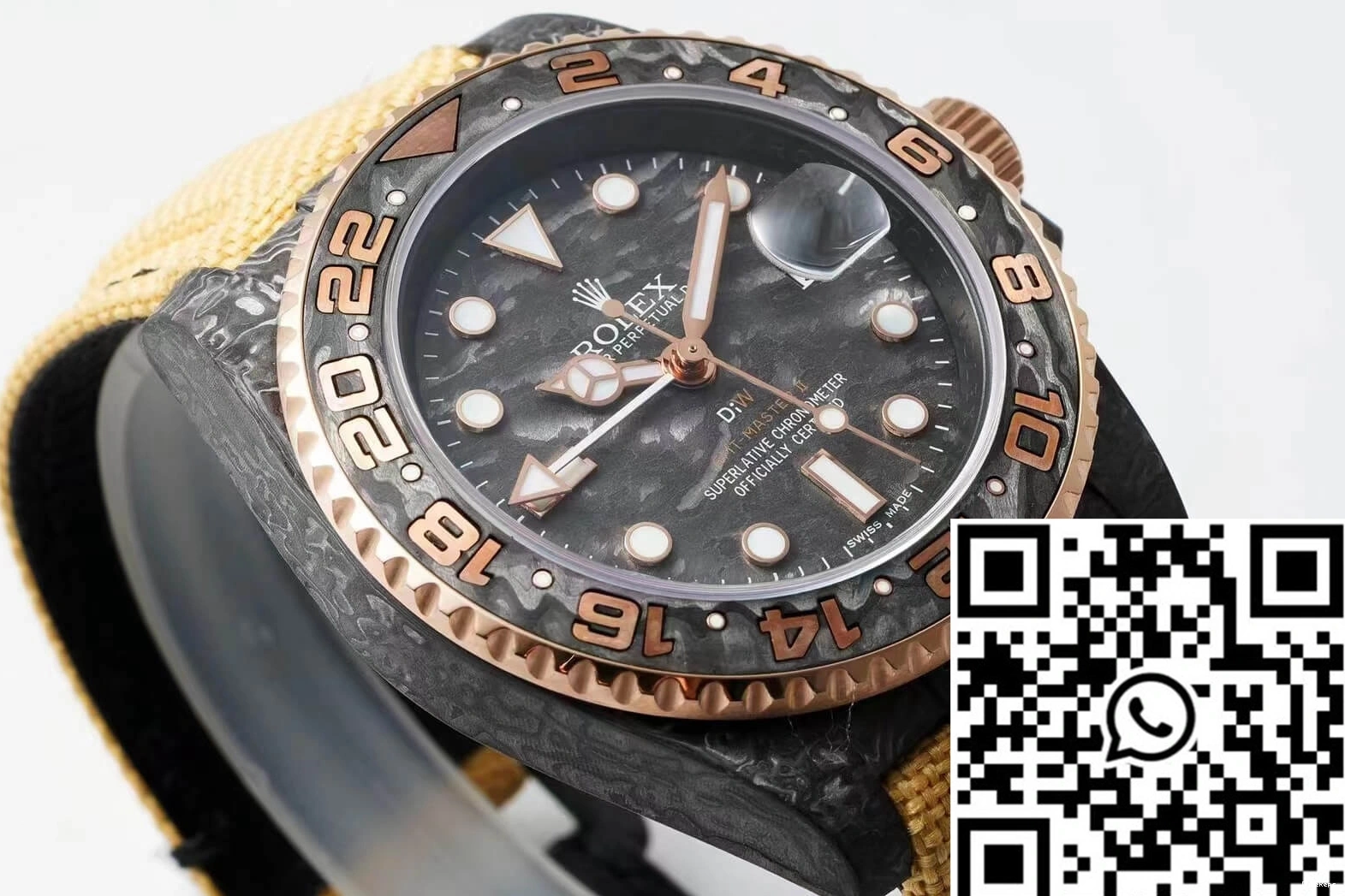 Diw Strap II Fabric Fiber Yellow GMT-MASTER Rolex Carbon 0418